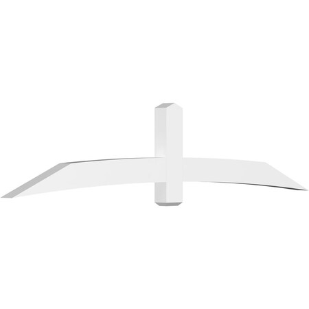Ekena Millwork Bellingham Architectural Grade PVC Gable Bracket, 108"W x 22 1/2"H x 4"D x 6"F, 5/12 Pitch GBP108X23X0406BEL00